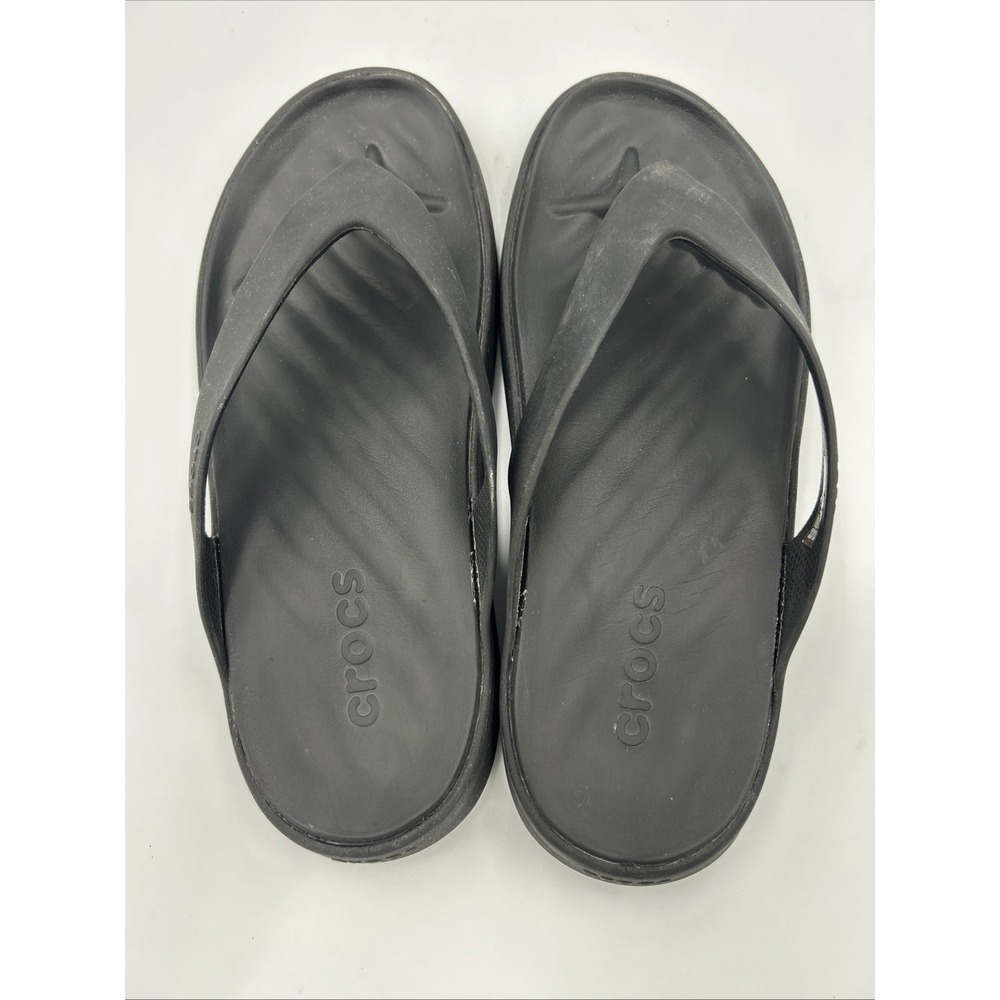 CROCS Getaway Platform Flip Thong Sandals Black Size 8 - Picture 8 of 8